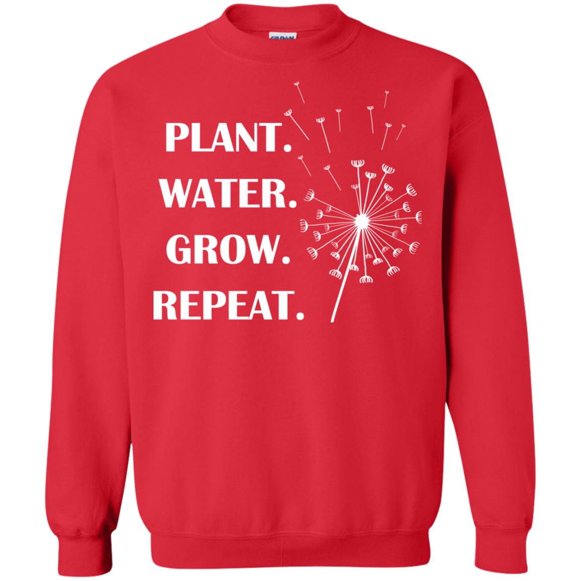 Plant Water Grow Repeat Gradener T-shirt Red