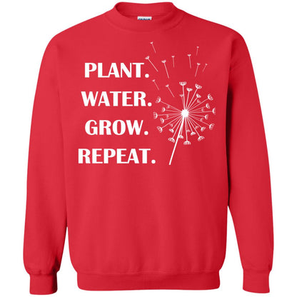 Plant Water Grow Repeat Gradener T-shirt Red