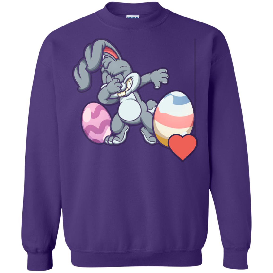 Easter Bunny Dabbing Gift Shirt Easter Holiday Purple