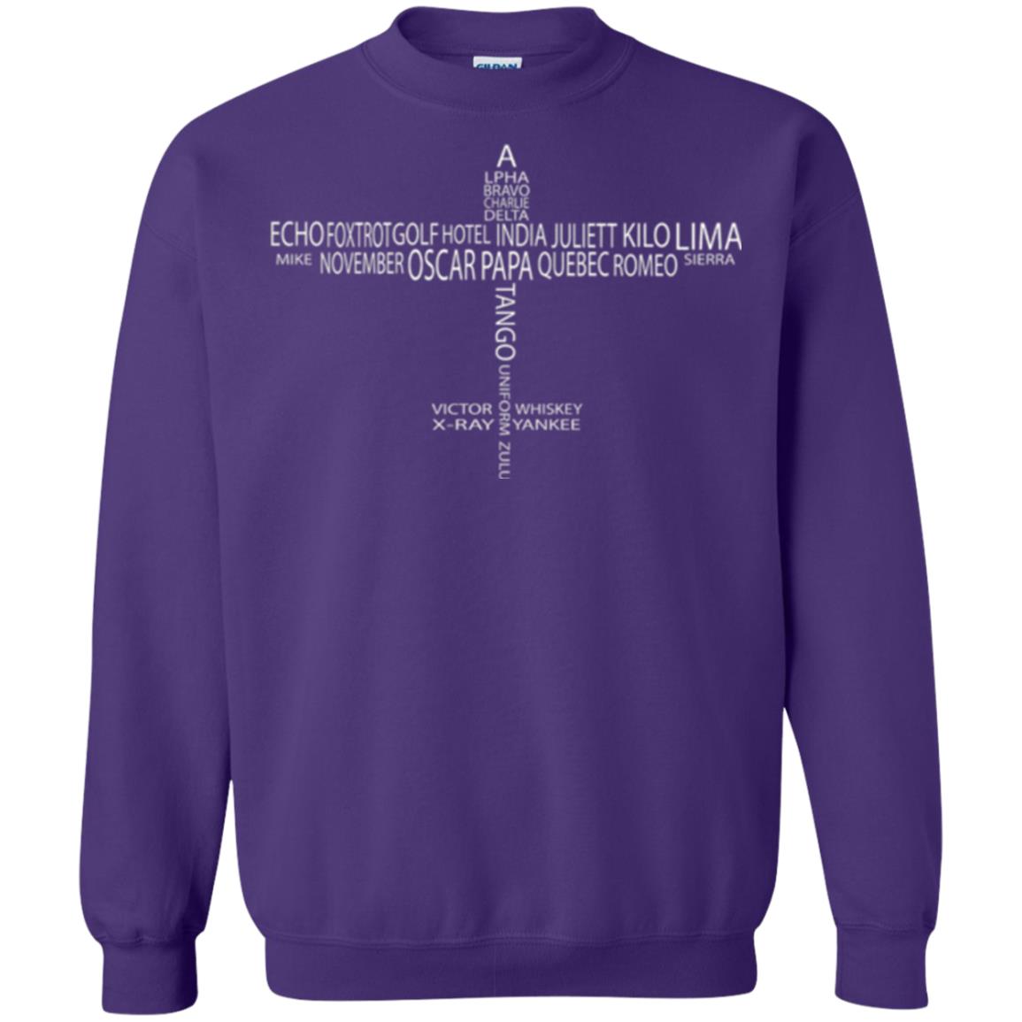 Aviation T-shirt Phonetic Alphabet Pilot Purple