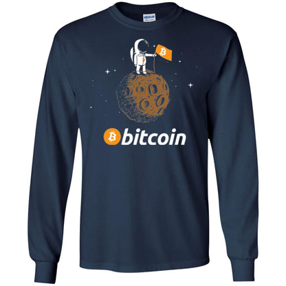 Bitcoin T-shirt Featuring Astronaut Navy