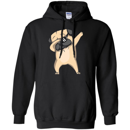 Dog Lover T-shirt Dabbing Pug T-shirt Black