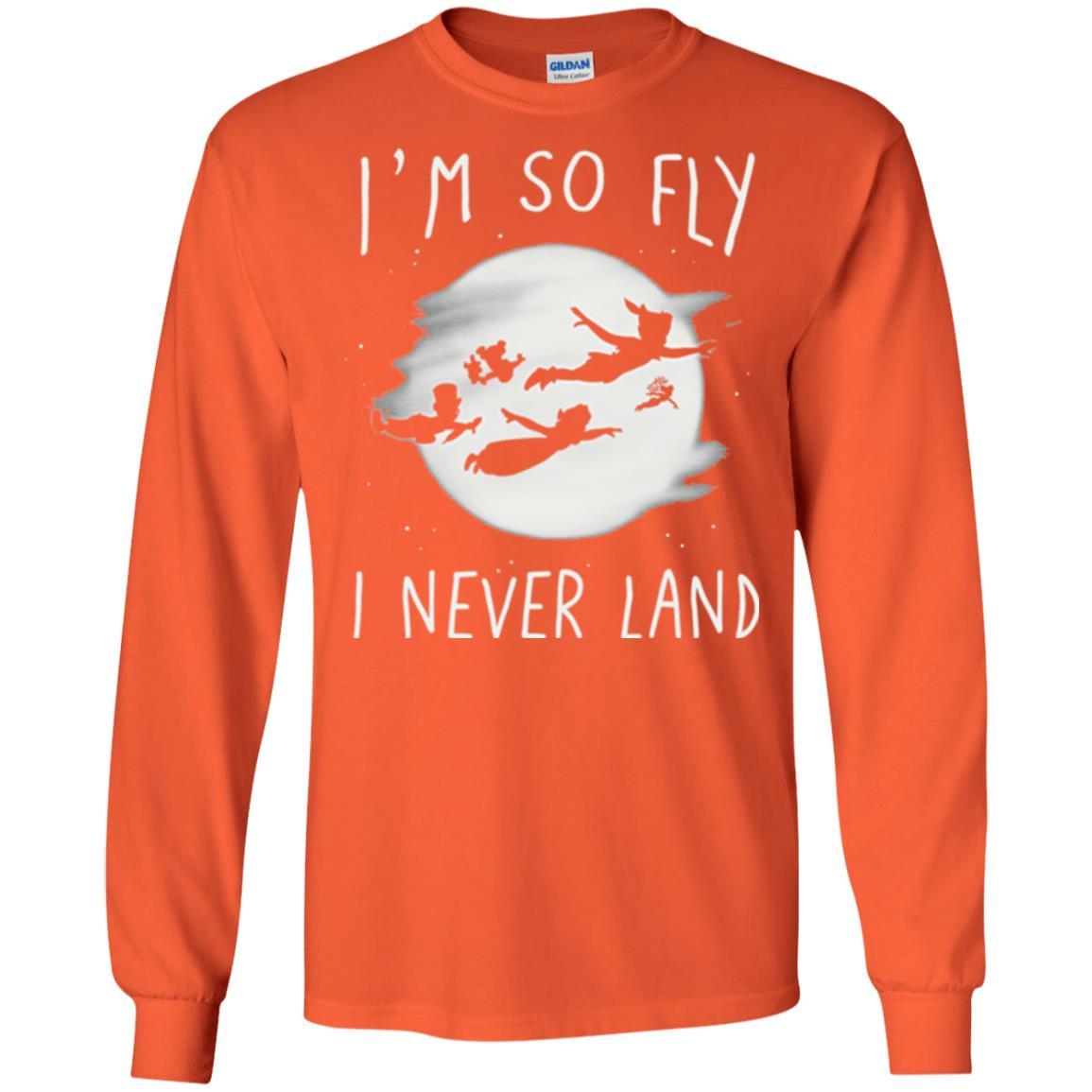 Film T-shirt Peter Pan So Fly Moon Silhouette Graphic Orange