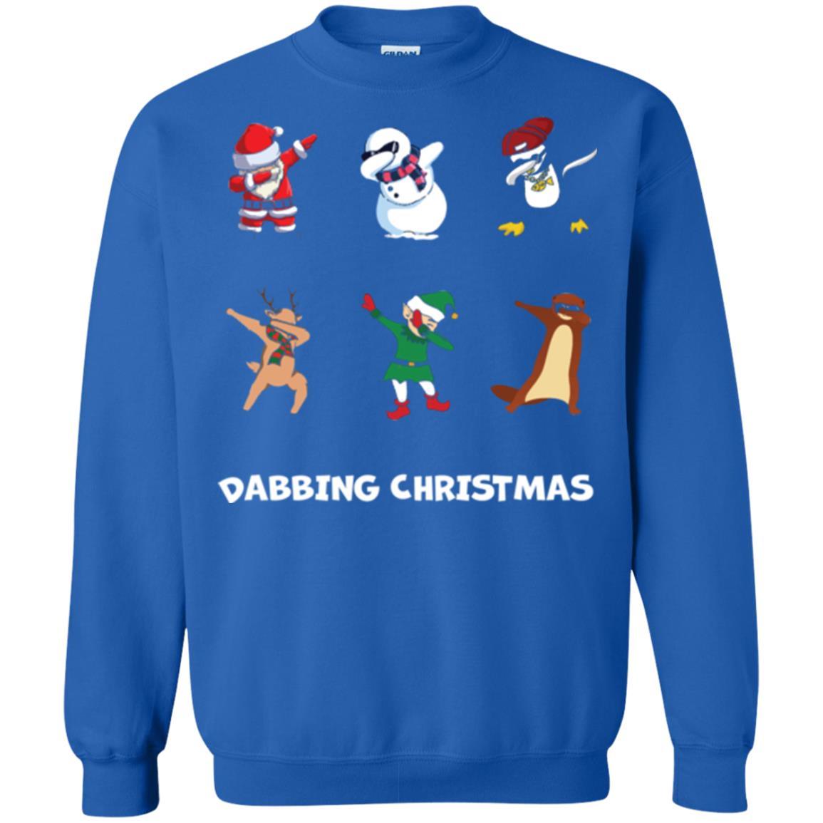 Dabbing Christmas T-shirt Royal