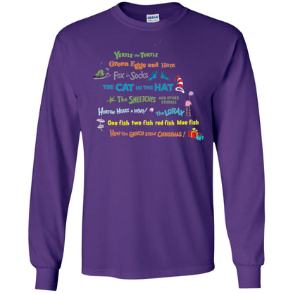 Dr. Seuss Book Title National Wear Red Day T-shirt Purple