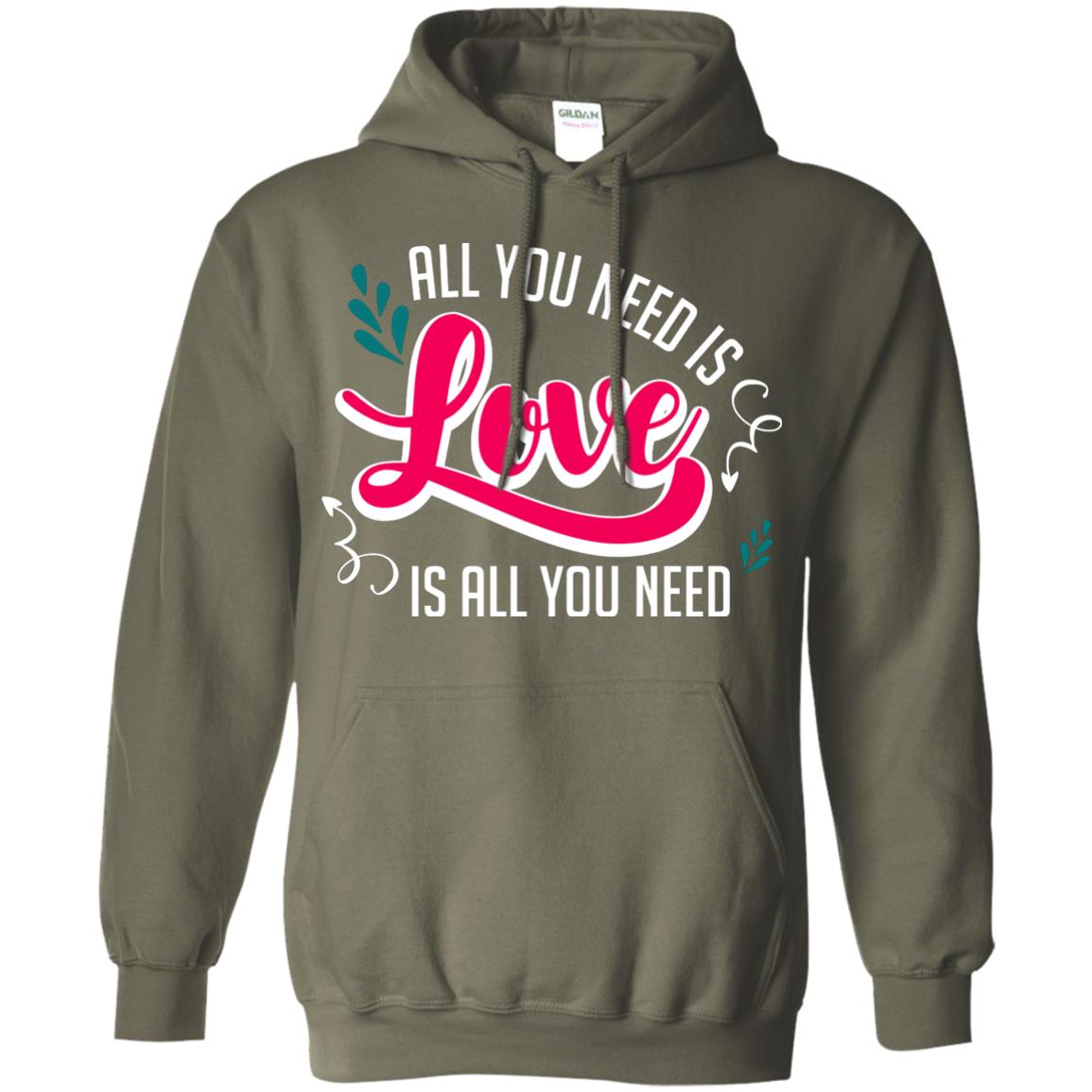 All You Need Is Love T-shirt Military Green