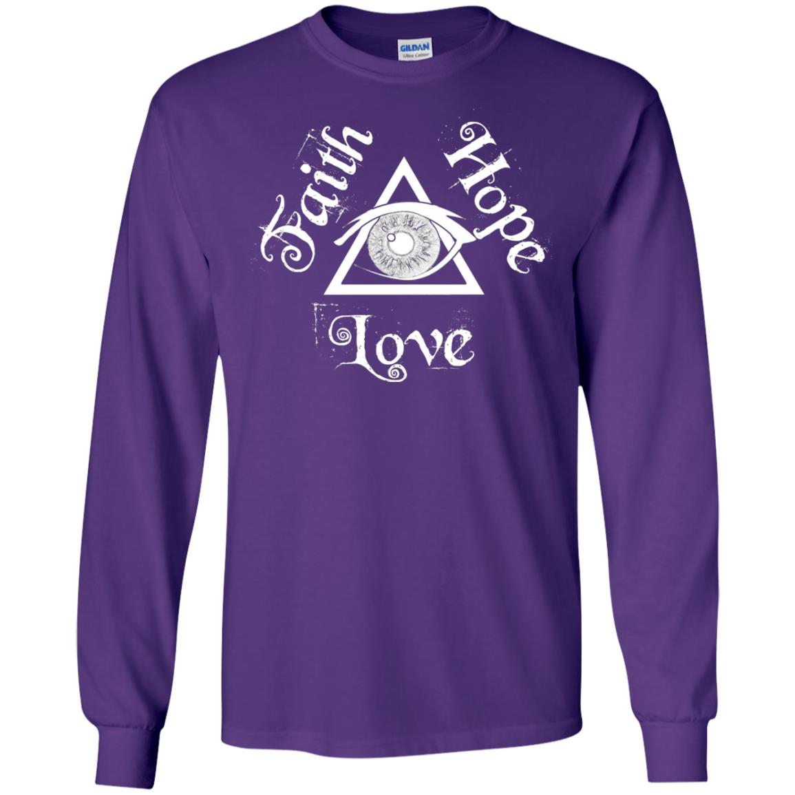 Faith Hope Love Eye Of Providence Esoteric Shirt Purple