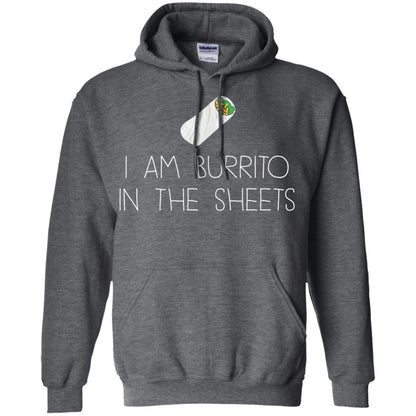 Burrito T-shirt I Am A Burrito In The Sheets Swaddling Dark Heather