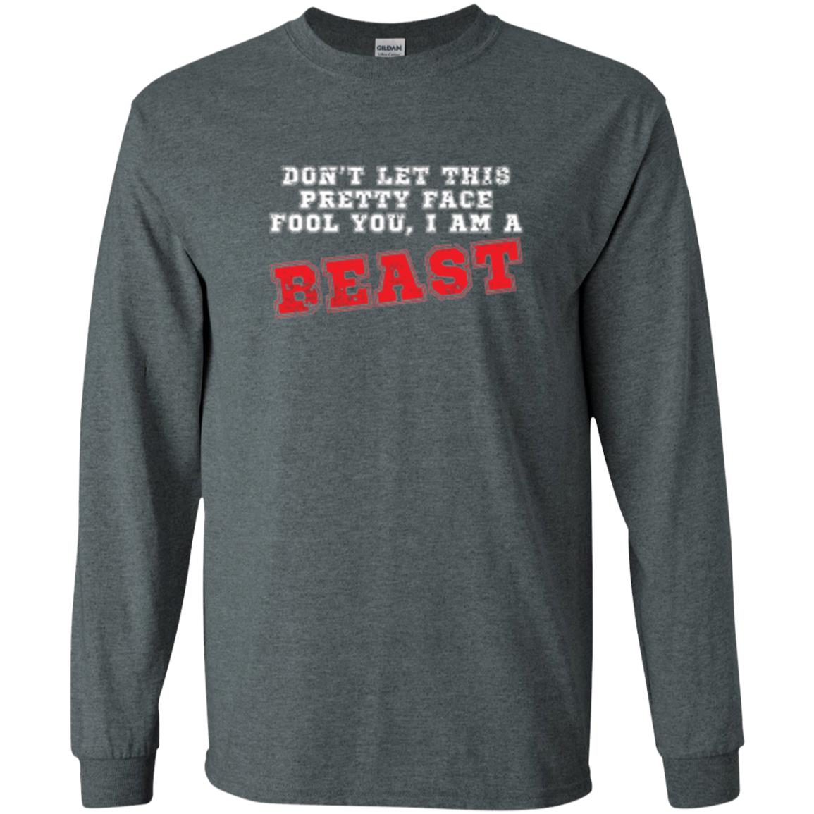 Wrestling T-shirt Don_t Let This Pretty Face Fool You Dark Heather