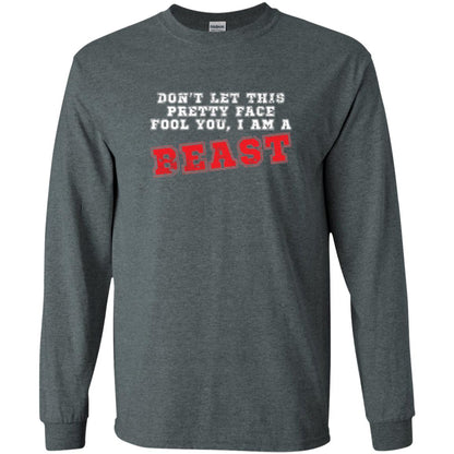 Wrestling T-shirt Don_t Let This Pretty Face Fool You Dark Heather