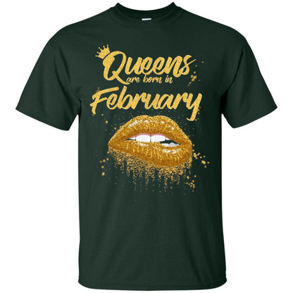 Black Women T-shirt Queens Are Born In February Birthday Forest