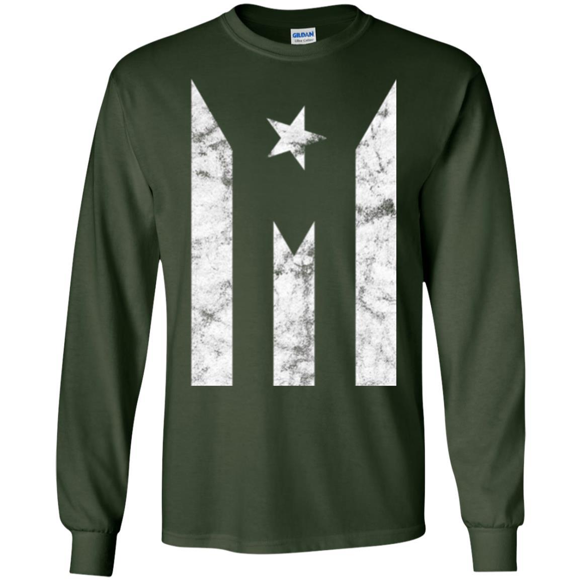 Boricua T-shirt Puerto Rico Black Flag T-shirt Forest Green