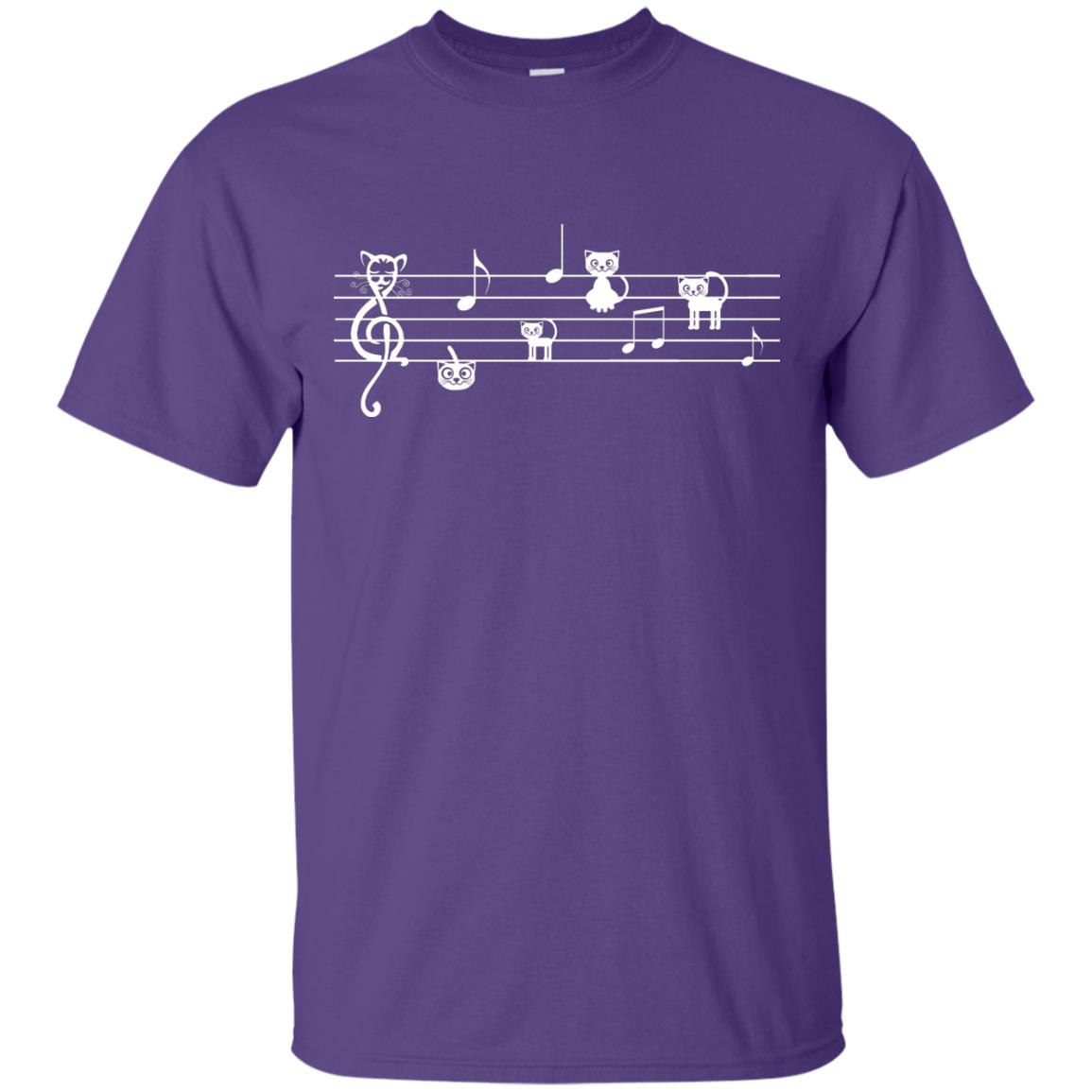 Musical Cat Shirt For Musician Purple