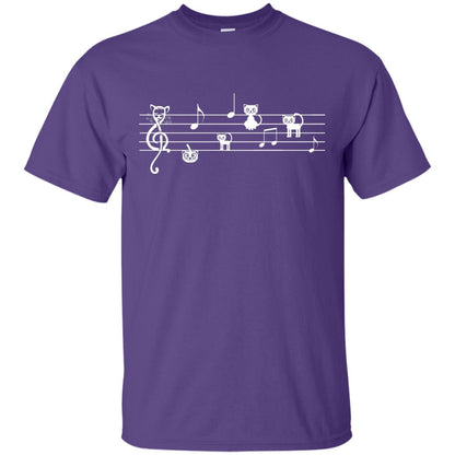 Musical Cat Shirt For Musician Purple