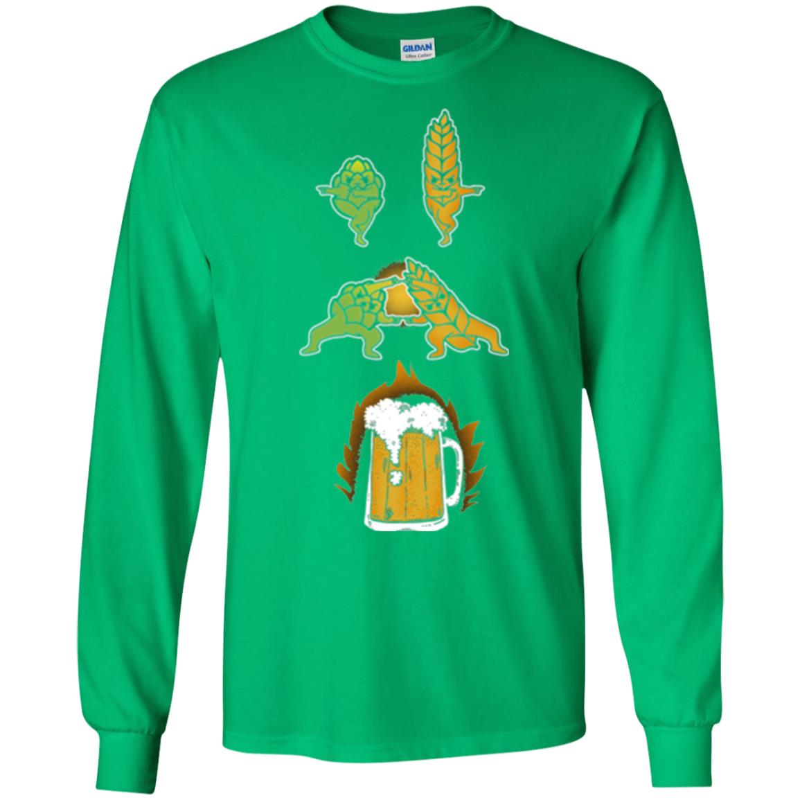 Hop And Malt Fusion To Beer Funny Beer Lover T-shirt Irish Green