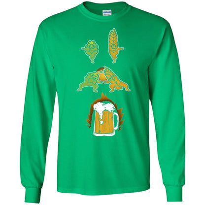 Hop And Malt Fusion To Beer Funny Beer Lover T-shirt Irish Green
