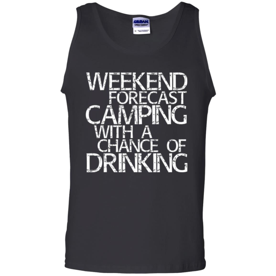 Wine Lovers T-shirt Weekend Forecast Camping Black