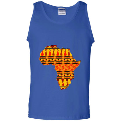 African Pride Ankara Tribal Pattern T-shirt Royal