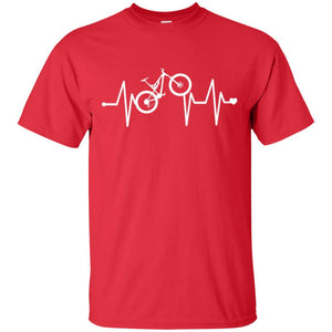 Mtb T-shirt Mountain Bike Heartbeat T-shirt