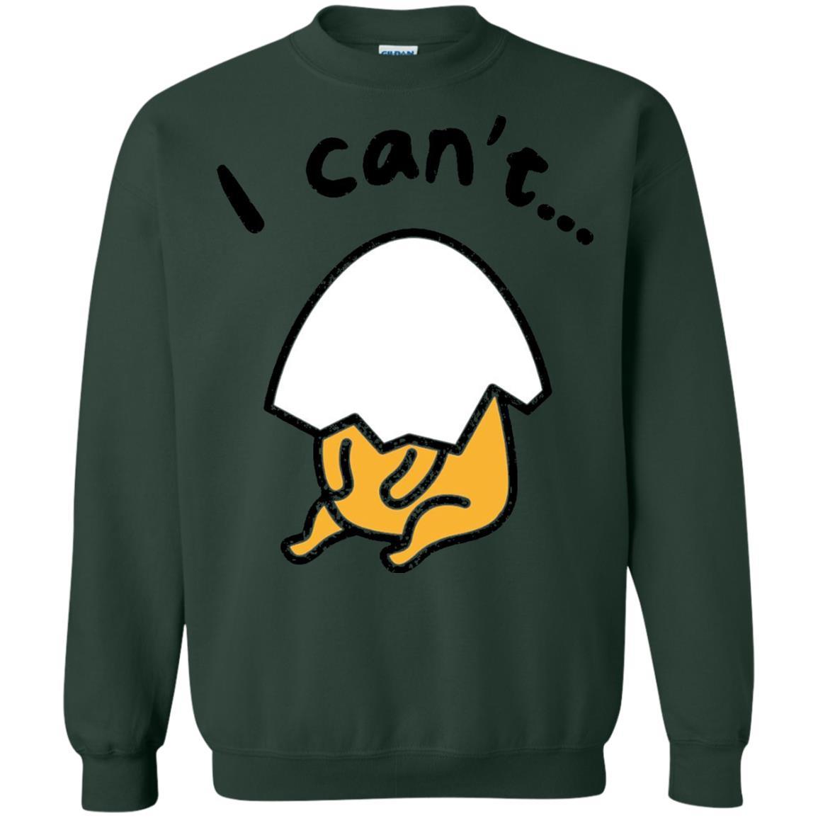 Film T-shirt Gudetama Lazy Egg I Can't Forest Green
