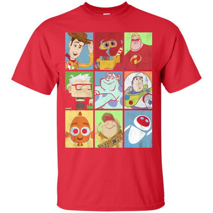 Epic Boxed Up Line Up Character Graphic T-shirt Red
