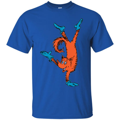 Dr. Seuss Fox In Socks Handstand Book Lover T-shirt Royal