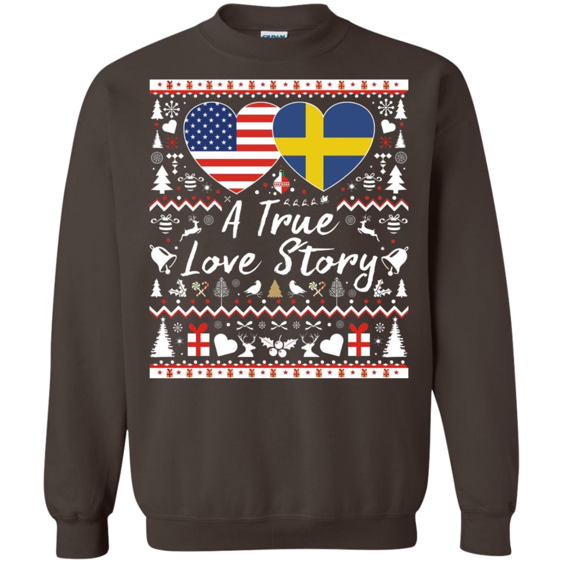 Christmas T-shirt American Swedish A True Love Story Dark Chocolate