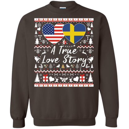 Christmas T-shirt American Swedish A True Love Story Dark Chocolate