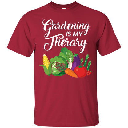Gardening Is My Therapy Best Idea Shirt For Gardener Cardinal