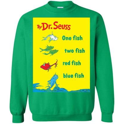Dr. Seuss One Fish Two Fish Book Lover T-shirt Irish Green