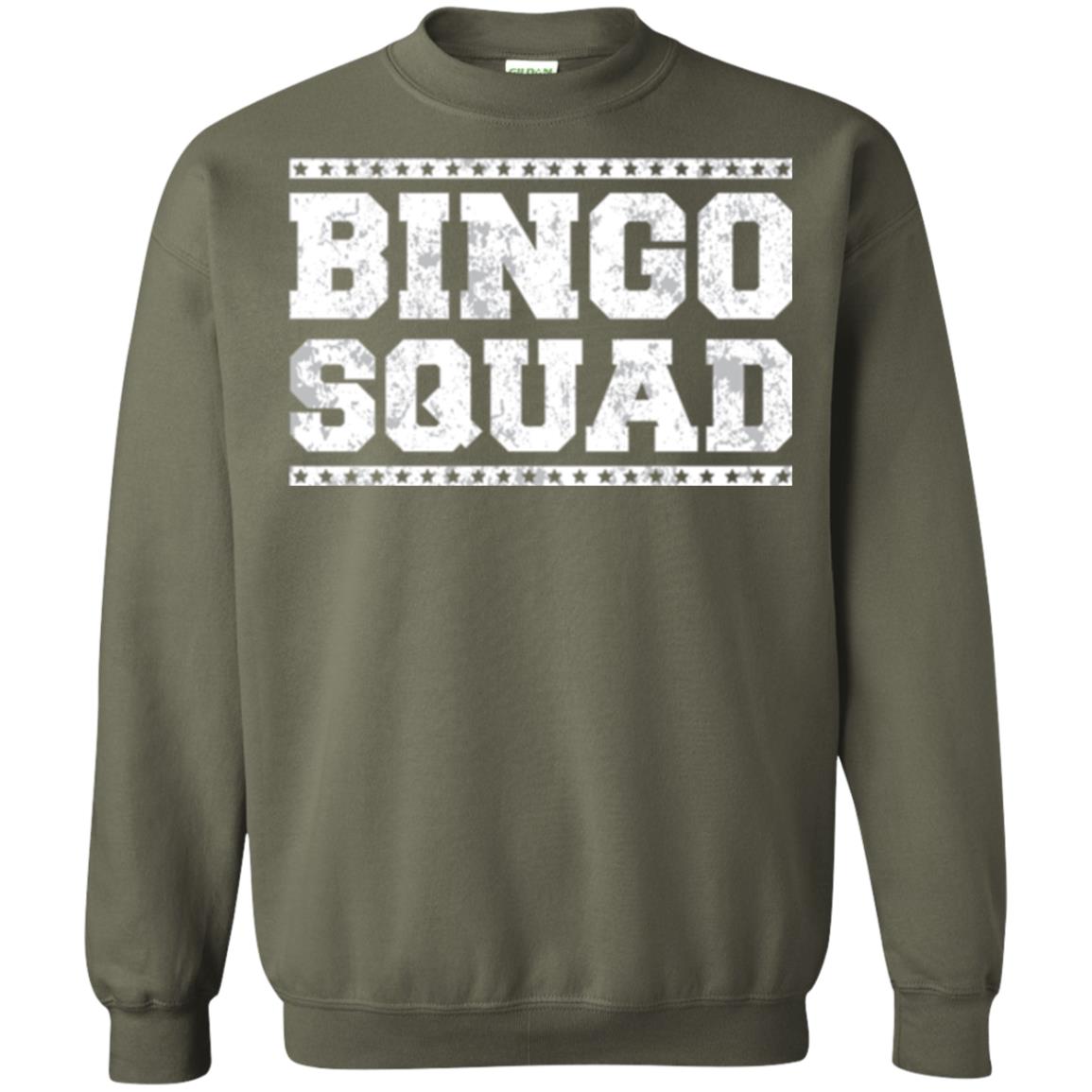 Bingo Squad Distressed Style Lucky Player T-shirt Military Green