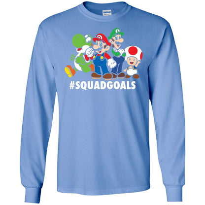 Nintendo Super Mario Luigi #squadgoals Gamer T-shirt Carolina Blue
