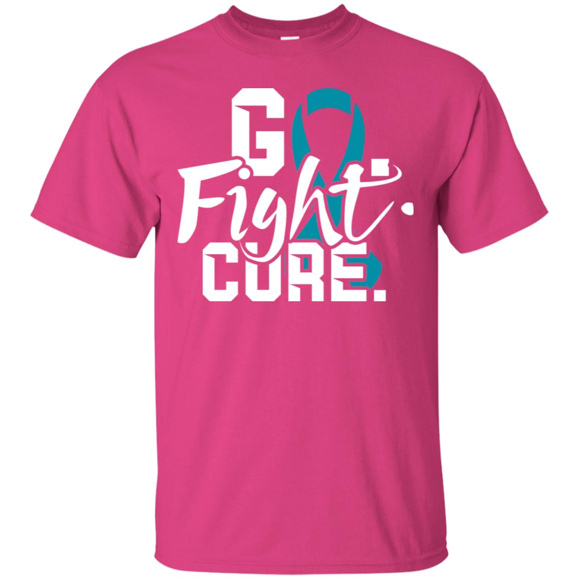 Prostate Awareness Go Fight Cure Blue Ribbon Stars Shirt Heliconia
