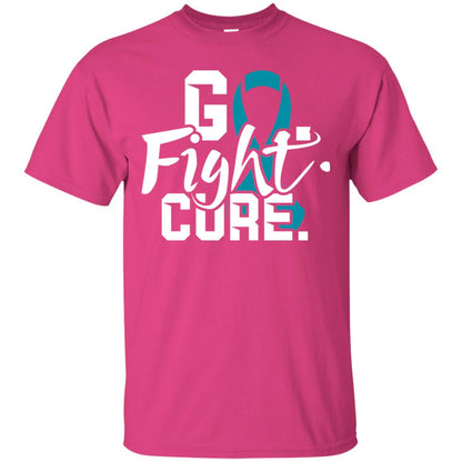Prostate Awareness Go Fight Cure Blue Ribbon Stars Shirt Heliconia