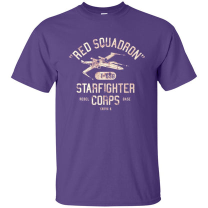Film T-shirt Red Squadron T-65b Starfighter Rebel Corps Base Purple