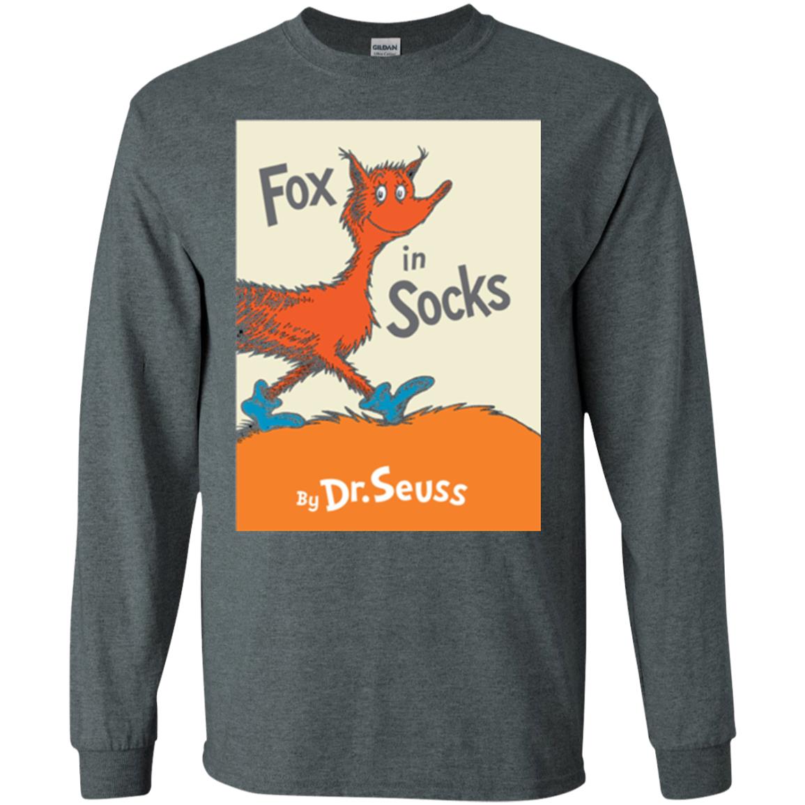 Dr. Seuss Fox In Socks Book Lover T-shirt Dark Heather