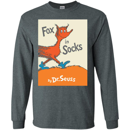 Dr. Seuss Fox In Socks Book Lover T-shirt Dark Heather