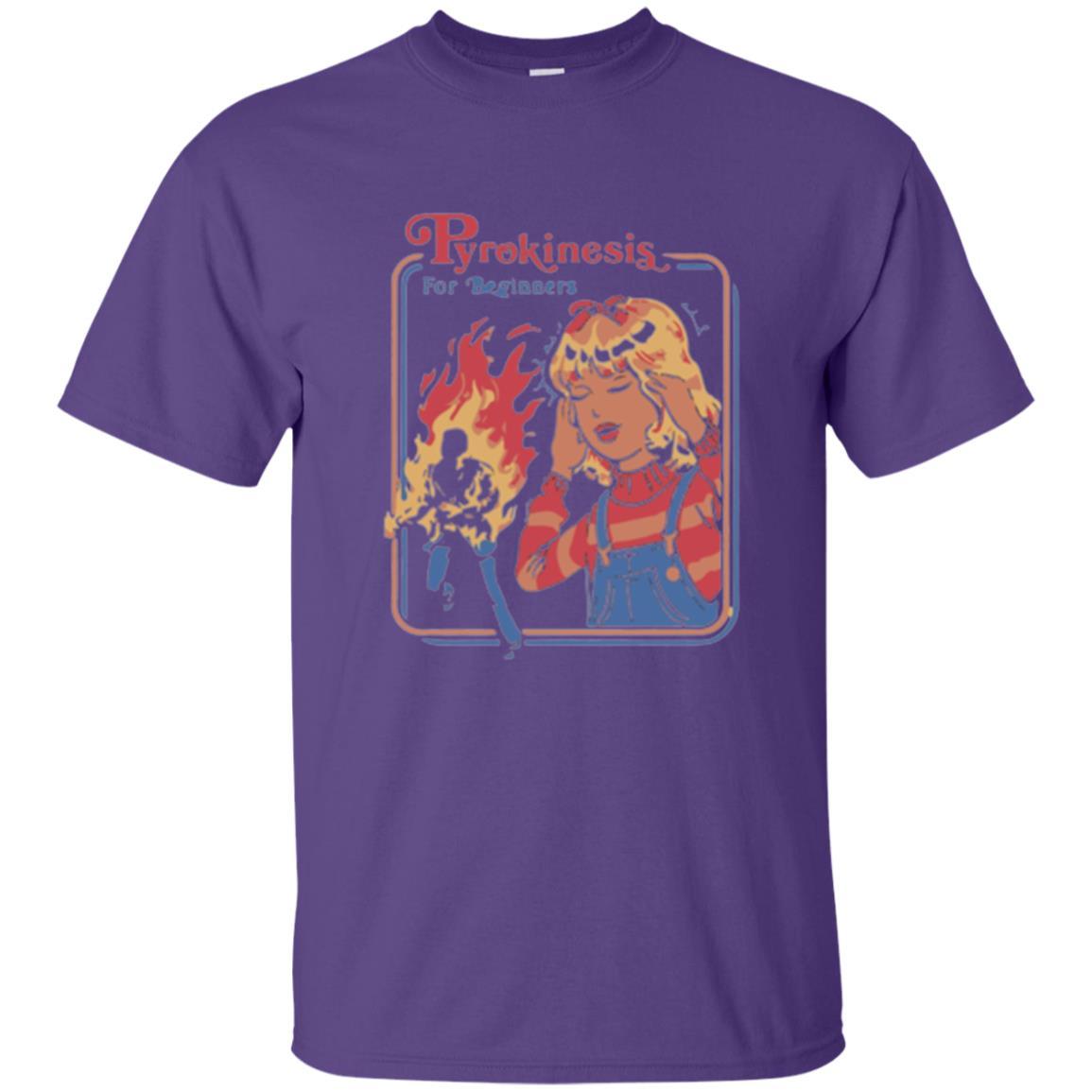 Sarcastic T-shirt Pyrokinesis For Beginners Purple