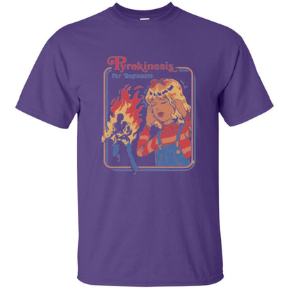 Sarcastic T-shirt Pyrokinesis For Beginners Purple