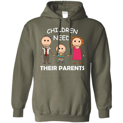 Children Need Their Parents End Separation Family Shirt Military Green