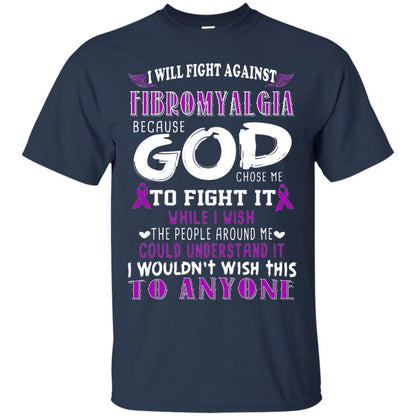 Fibromyalgia Awareness Shirt I Will Fight Against Fibromyalgia Navy