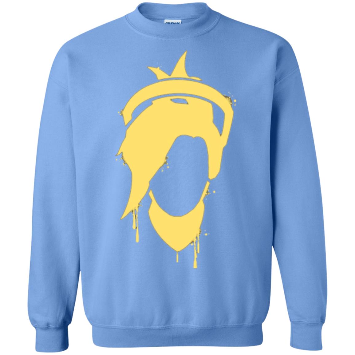 Overwatch Mercy Icon Spray T-shirt Carolina Blue