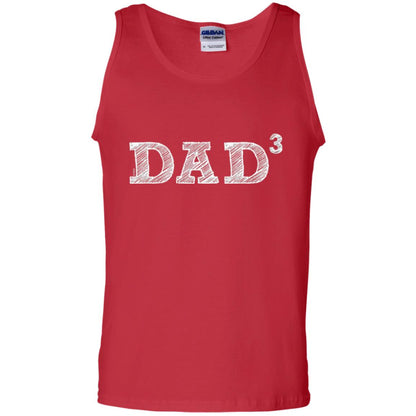 Men_s Dad3, Three Kids Father_s Day, Father Of Three T-shirt Red