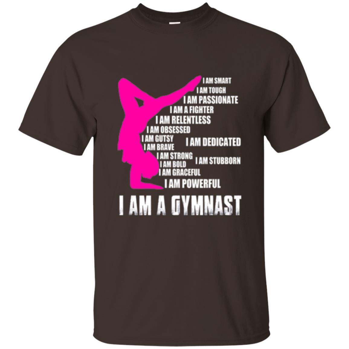Gymnast T-shirt I Am A Gymnast Dark Chocolate