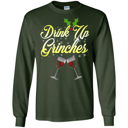 Christmas T-shirt Drink Up Grinches Forest Green