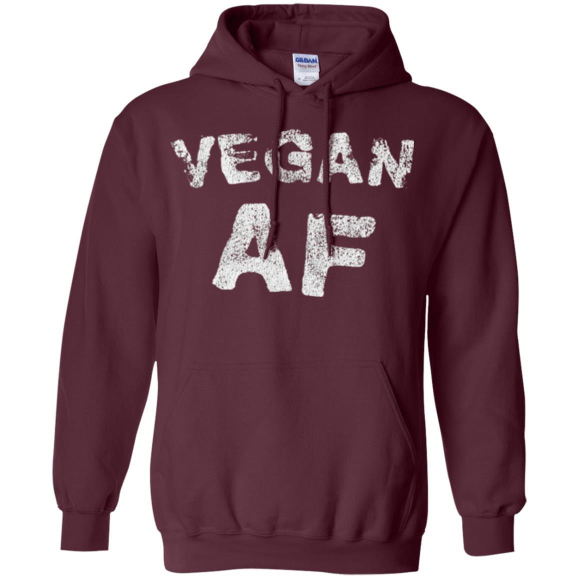 Vegetarian T-shirt Vintage Vegan Af T-shirt Maroon