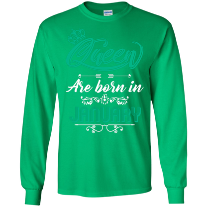 Brithday T-Shirt Queen Are Born In January Irish Green