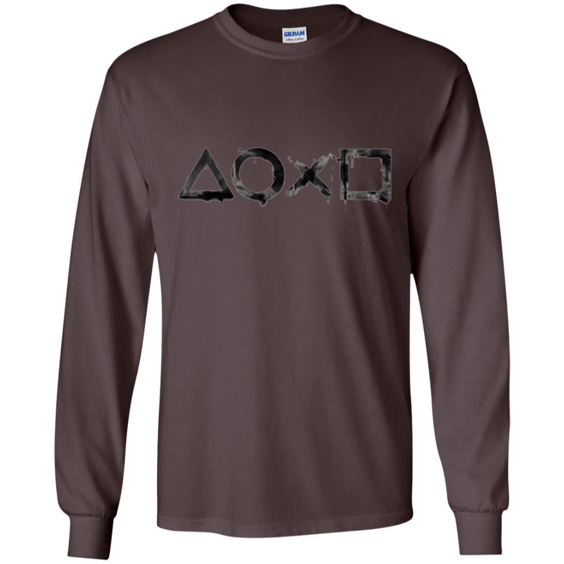 Gamer T-shirt Playstation Ink Wash 2 Dark Chocolate