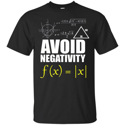 Avoid Negativity Math Teacher T-shirt Black