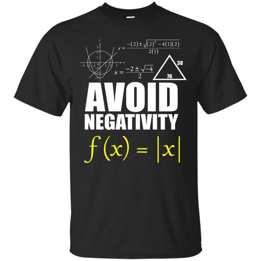 Avoid Negativity Math Teacher T-shirt Black